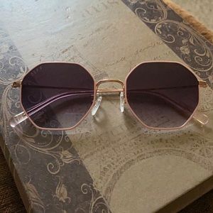 Diff pink hexagonal sunglasses